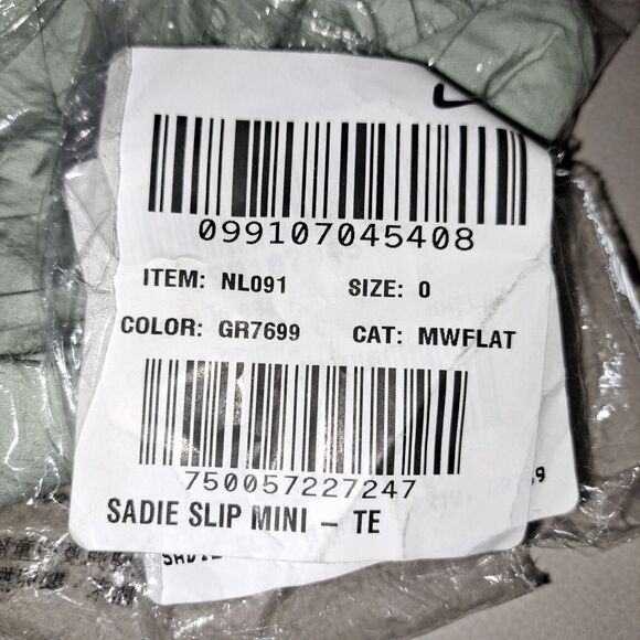 Madewell Sadie Mini Slip Dress Gatehouse Green Strappy Women's Sz 0 Item NL091 - Picture 10 of 11